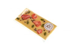 Crazy čokoláda bílá jahoda – pistácie – boby 90 g