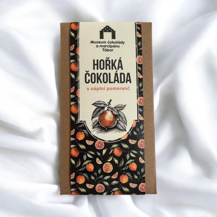 Hořká čokoláda s náplní pomeranč 75 g