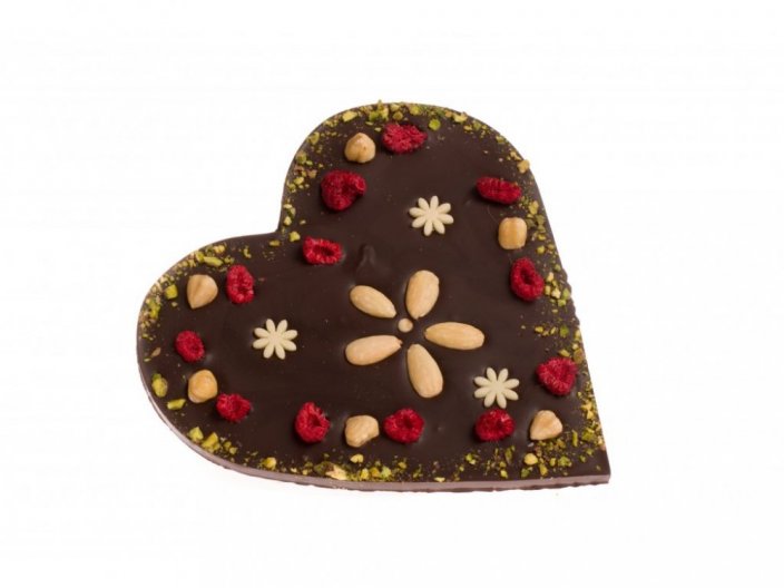 Čokoládové srdce  z hořké čokolády 200 g